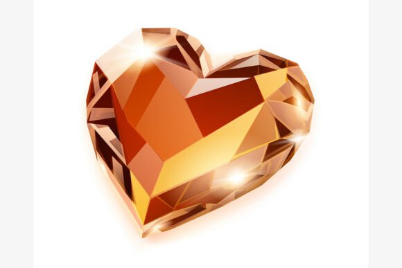 Download Faceted Heart Gemstone. - Premium Resources