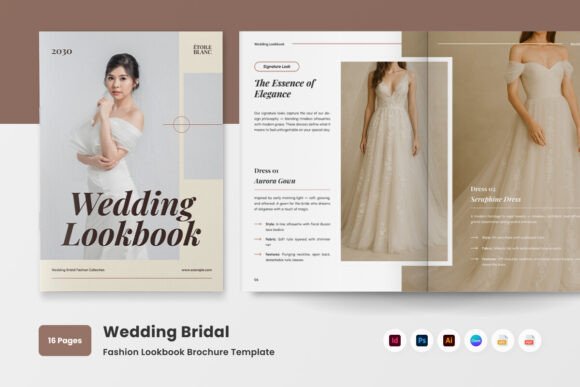 Download Wedding Bridal Fashion Lookbook Brochure - Bridal fashion Collection