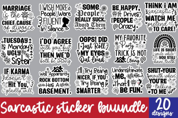Download Sarcastic Sticker Bundle, Sarcastic SVG - Sarcastic Collection