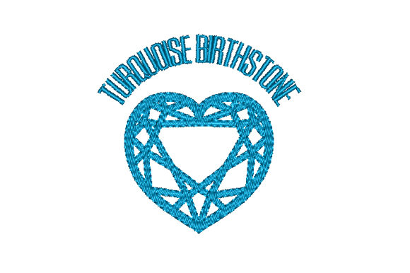 Download Turquoise Birthstone Faceted Heart - Faceted heart Collection