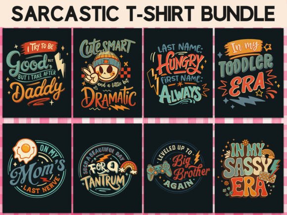 Download Retro Sarcastic T-Shirt PNG Bundle - Sarcastic Collection