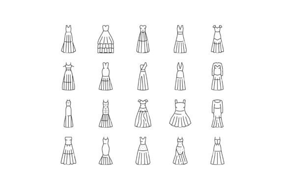 Download Wedding Dress Bride Woman Icons Set - Premium Resources