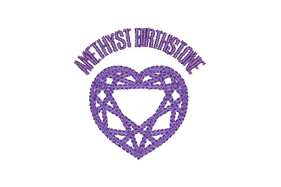 Download Amethyst Birthstone Faceted Heart - Faceted heart Collection