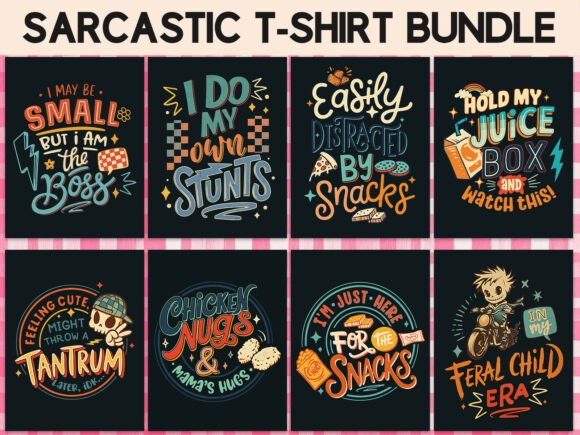Download Sarcastic Kids T-Shirt Design Bundle - Sarcastic Collection