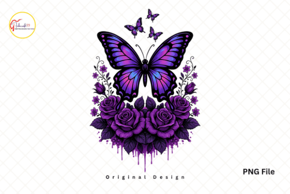 Download Rainbow Butterfly Gothic Rose PNG - Rose png Collection