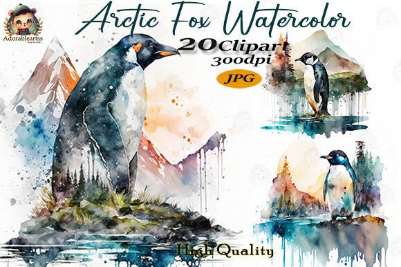 Download Penguin Watercolor Clipart Bundle Images - Premium Bundle