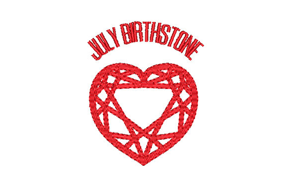 Download Ruby Birthstone Faceted Heart - Faceted heart Collection