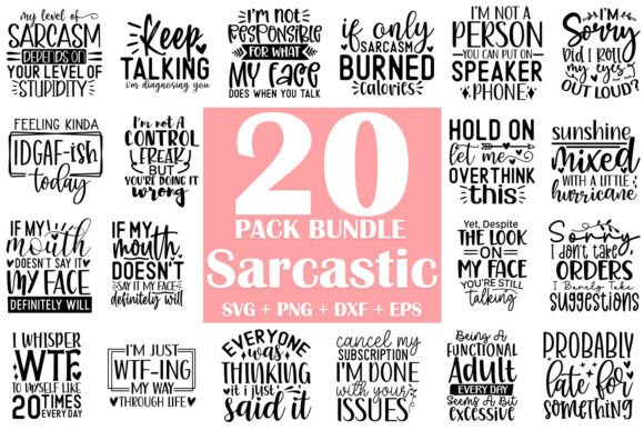 Download Sarcastic SVG Bundle, Funny Quotes SVG - Sarcastic Collection