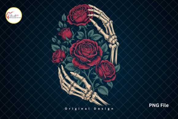 Download Floral Gothic Skeleton Hand Rose PNG - Rose png Collection