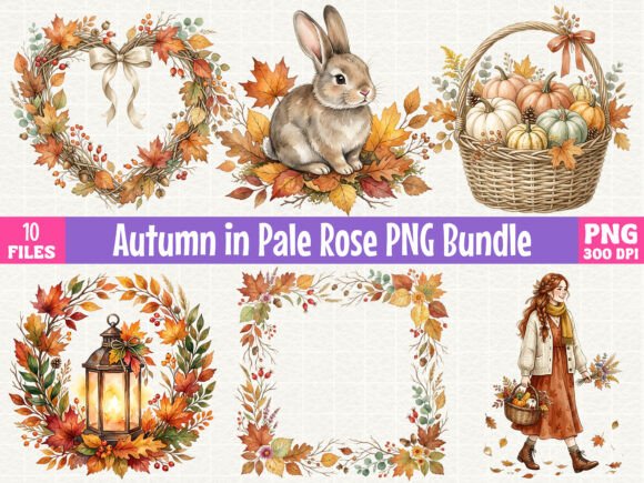 Download Autumn in Pale Rose PNG Bundle - Rose png Collection