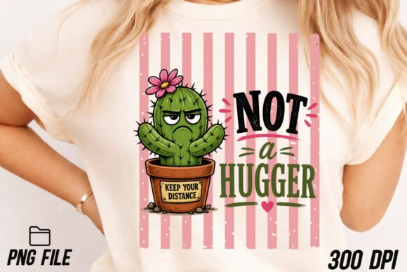 Download Not a Hugger Cactus Funny Sarcastic PNG - Sarcastic Collection