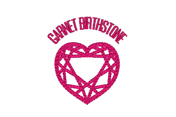 Download Garnet Birthstone Faceted Heart - Faceted heart Collection