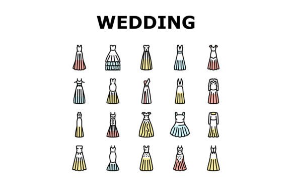 Download Wedding Dress Bride Woman Icons Set - Premium Bundle